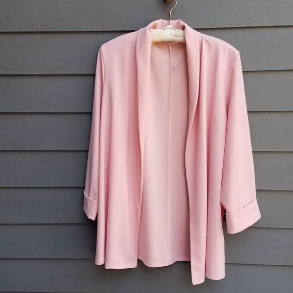 Jodifl Pink Open Front Poly Jakcet size 2 XL - Picture 1 of 10
